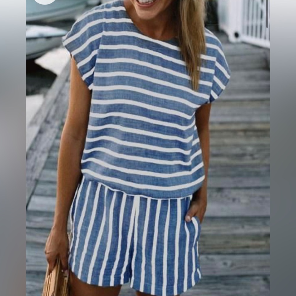 Venidress Casual Striped Romper
